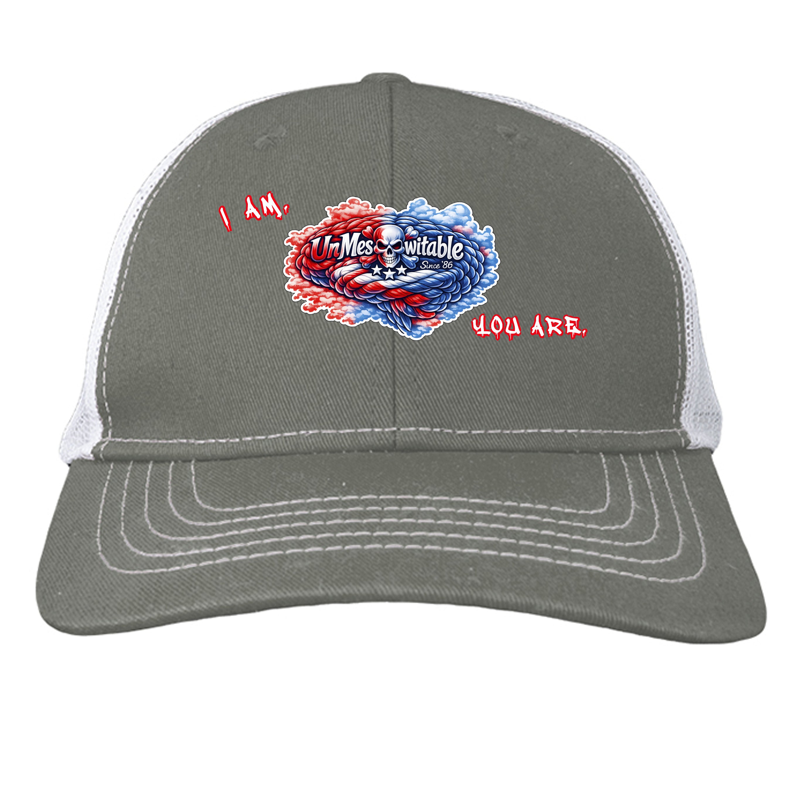 Heather Grey/ White - YC402 - FRONT